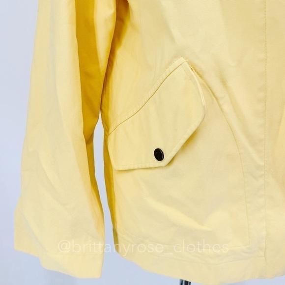WEEKEND MAX MARA Yellow Cotton-Blend Zip-Front Rain Jacket - Picture 4 of 7